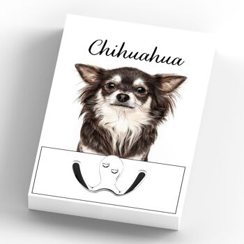 P7011 - Chihuahua Gruff Pawtraits Chien Photographie Imprimé En Bois Plomb Crochet Chien À Thème Décor À La Maison 3
