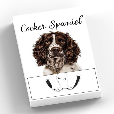 P7012 - Cocker Spaniel Gruff Pawtraits Fotografía de perro Impreso Gancho de plomo de madera Decoración para el hogar con temática de perro