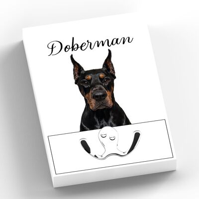 P7015 - Doberman Gruff Pawtraits Dog Photography Printed Wooden Lead Hook Dog Themed Home Decor