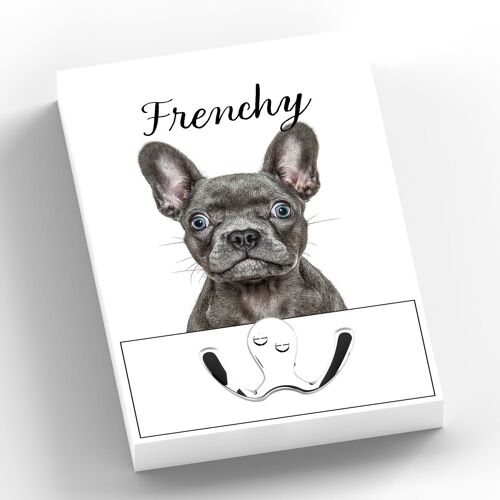 P7016 - Frenchy Gruff Pawtraits Dog Photography Printed Wooden Lead Hook Dog Themed Home Decor