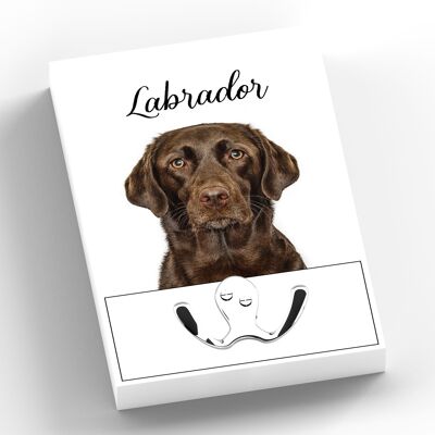 P7019 - Labrador Gruff Pawtraits Fotografía de perro Impreso Gancho de plomo de madera Decoración para el hogar con temática de perro