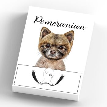 P7021 - Pomeranian Gruff Pawtraits Dog Photography Imprimé Crochet de plomb en bois Décoration de maison sur le thème du chien 4