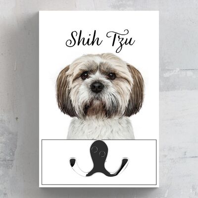 P7022 – Shih Tzu Gruff Pawtraits Hundefotografie Bedruckter Holzbleihaken mit Hundemotiv als Heimdekoration