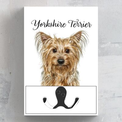 P7026 - Yorkshire Terrier Gruff Pawtraits Dog Photography Printed Wooden Lead Hook Dog Themed Home Decor