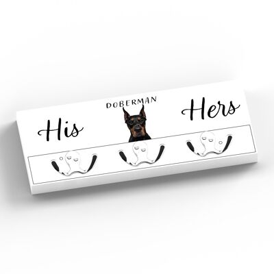 P7036 - Doberman Gruff Pawtraits Dog Photography Printed Wooden Wall Hook Dog Themed Home Decor