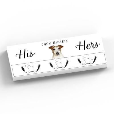 P7039 - Jack Russell Gruff Pawtraits Dog Photography Printed Wooden Wall Hook Dog Themed Home Decor