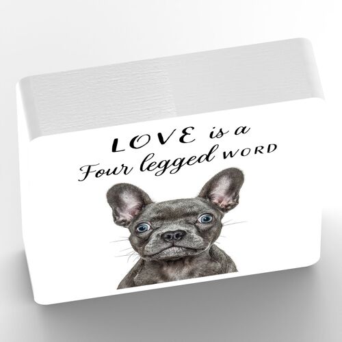 P7058 - Frenchy Gruff Pawtraits Dog Photography Printed Wooden Block Dog Themed Home Decor