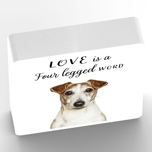 P7060 - Jack Russell Gruff Pawtraits Dog Photography Printed Wooden Block Dog Themed Home Decor