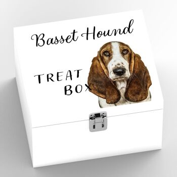 P7070 - Bassett Hound Gruff Pawtraits Dog Photography Imprimé Boîte à friandises en bois Décoration pour la maison sur le thème du chien 2