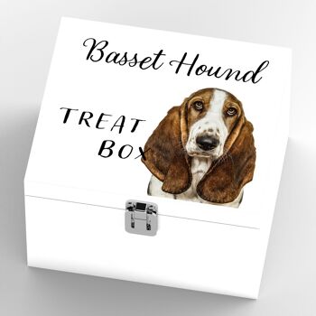 P7070 - Bassett Hound Gruff Pawtraits Dog Photography Imprimé Boîte à friandises en bois Décoration pour la maison sur le thème du chien 4