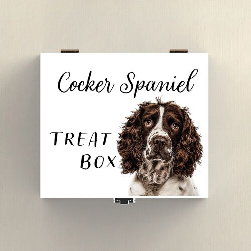 P7075 - Cocker Spaniel Gruff Pawtraits Dog Photography Printed Wooden Treat Box Dog Themed Home Decor