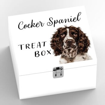 P7075 - Cocker Spaniel Gruff Pawtraits Photographie de chien Boîte à friandises en bois imprimée Décoration de maison sur le thème du chien 2