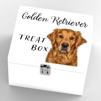 P7080 - Golden Retriever Gruff Pawtraits Photographie de chien Boîte à friandises en bois imprimée Décoration de maison sur le thème du chien 4