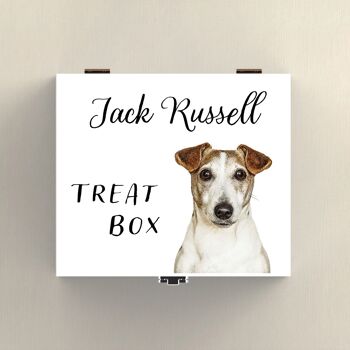 P7081 - Jack Russell Gruff Pawtraits Dog Photography Imprimé Boîte à friandises en bois Dog Themed Home Decor 1