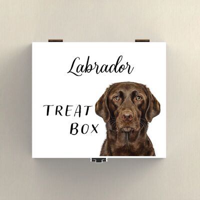 P7082 – Labrador Gruff Pawtraits Hundefotografie, bedruckte Leckerli-Box aus Holz, Hundemotiv, Heimdekoration