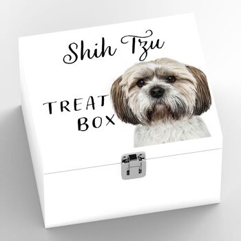 P7085 - Shih Tzu Gruff Pawtraits Dog Photography Imprimé Boîte à friandises en bois Dog Themed Home Decor 2