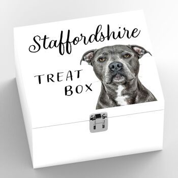 P7086 - Staffy Gruff Pawtraits Dog Photography Imprimé Boîte à friandises en bois Décor à la maison sur le thème du chien 2
