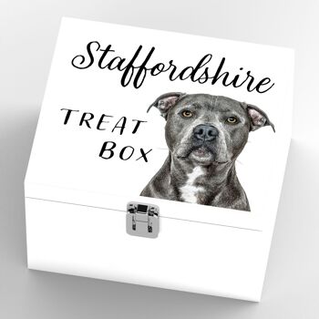 P7086 - Staffy Gruff Pawtraits Dog Photography Imprimé Boîte à friandises en bois Décor à la maison sur le thème du chien 4