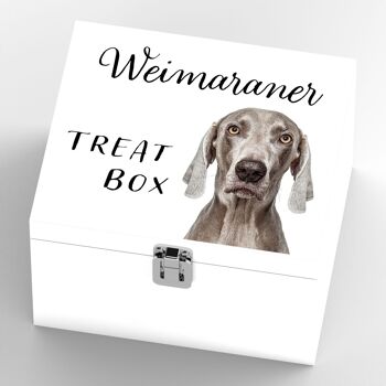 P7087 - Braque de Weimar Gruff Pawtraits Dog Photography Imprimé Boîte à friandises en bois Dog Themed Home Decor 3