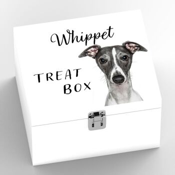 P7088 - Whippet Gruff Pawtraits Photographie de chien Boîte à friandises en bois imprimée Décoration de maison sur le thème du chien 2