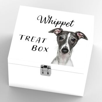 P7088 - Whippet Gruff Pawtraits Photographie de chien Boîte à friandises en bois imprimée Décoration de maison sur le thème du chien 4