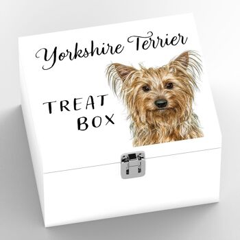 P7089 - Yorkshire Terrier Gruff Pawtraits Photographie de chien Boîte à friandises en bois imprimée Décoration de maison sur le thème du chien 2