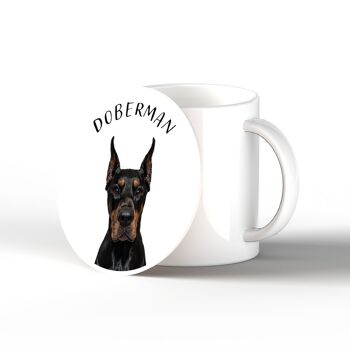 P7099 - Doberman Gruff Pawtraits Chien Photographie Imprimé Dessous De Verre En Céramique Chien Décor À La Maison 2