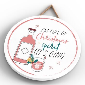 P7133 - Plaque à suspendre pour cadeaux et décorations de Noël sur le thème de l'alcool de Noël 4
