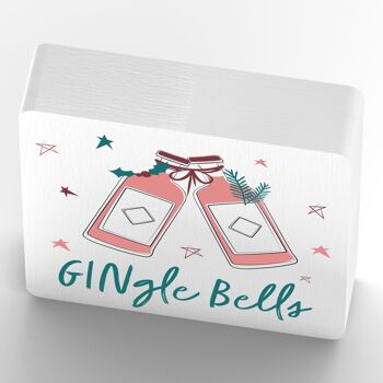 P7136 - Bloc debout pour cadeaux et décorations de Noël sur le thème de l'alcool Gingle Bells 4