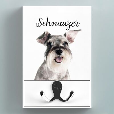 P7219 - Schnauzer Wandbehang aus Holz Bleihaken Geschenkidee für Hundeliebhaber