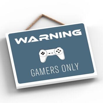 P7310 - Avertissement Gamers Only Gaming Room Plaque Wall Decor Gamer Gift Idea 2