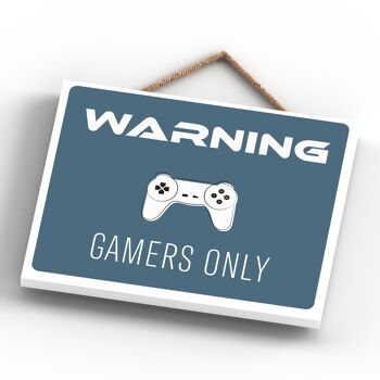 P7310 - Avertissement Gamers Only Gaming Room Plaque Wall Decor Gamer Gift Idea 4