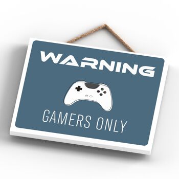 P7311 - Avertissement Gamers Only Gaming Room Plaque Wall Decor Gamer Gift Idea 4