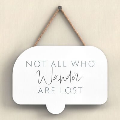 P7348 - All Who Wander Camper Caravan Camping Themed Hanging Plaque