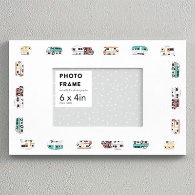 P7355 - Caravan Illustration Camper Caravan Camping Themed Photo Frame