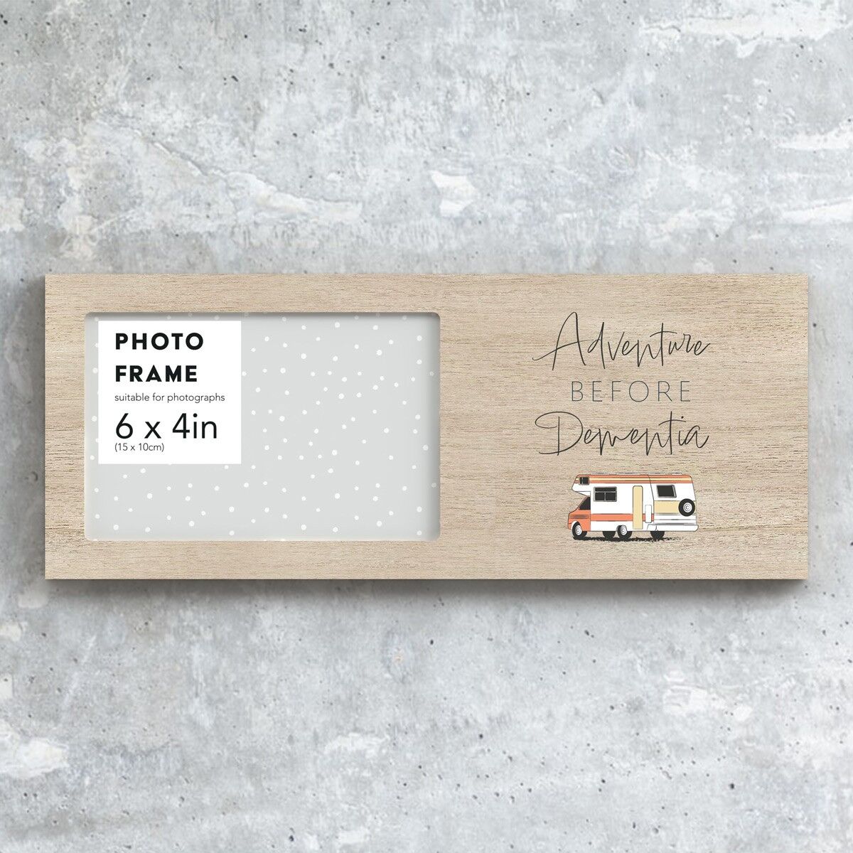 P7357 - Marco de Fotos Temático Camper Caravan Camping Adventure Before Dementia