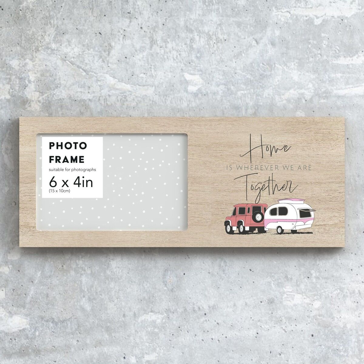P7359 - Cornice per foto a tema Home Is Together Camper Caravan Camping