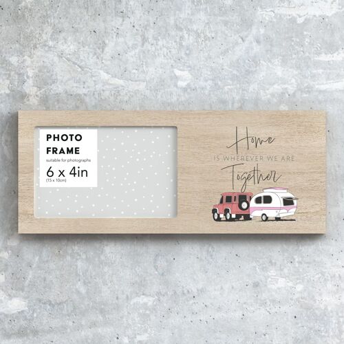 P7359 - Home Is Together Camper Caravan Camping Themed Photo Frame