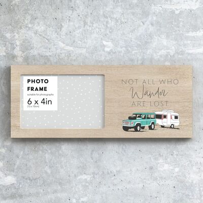 P7360 - All Who Wander Camper Caravan Camping Themed Photo Frame