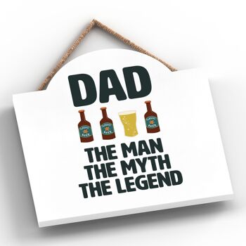 P7577 - Dad The Man The Myth The Legend Plaque décorative à suspendre sur le thème de la bière 2