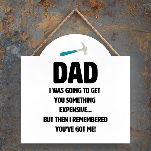 P7579 - Dad Something Expensive Tool Themed Decorative Hanging Plaque