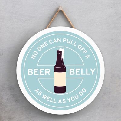 P7601 - Beer Belly Alcohol Themed Funny Decorative Plaque Secret Santa Gift Idea