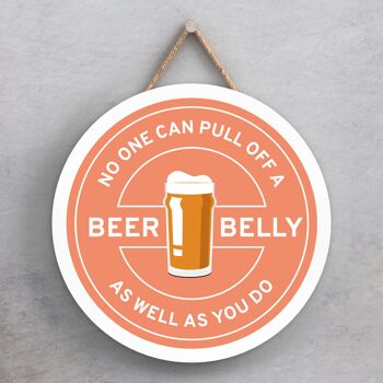 P7602 - Idée cadeau drôle de plaque décorative sur le thème de l'alcool de ventre de bière 1