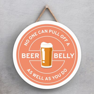 P7602 - Beer Belly Alcohol Themed Funny Decorative Plaque Secret Santa Gift Idea