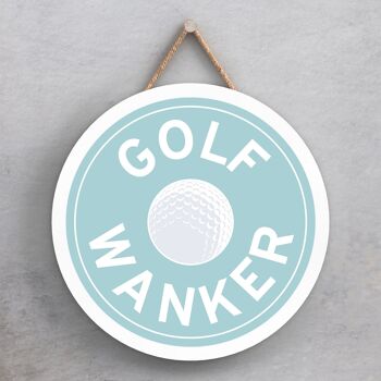 P7606 - Golf W*nker Humour Plaque Décorative Drôle Idée Cadeau Père Noël Secret 1