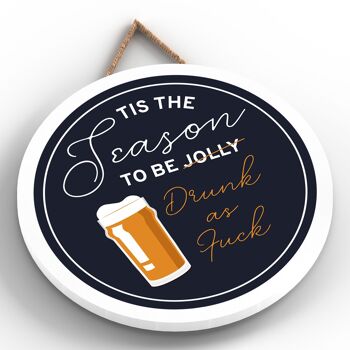 P7611 - Drunk As F*ck Humor Thed Funny Plaque Décorative Secret Santa Idée Cadeau 2