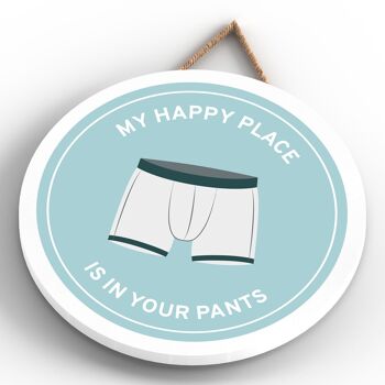 P7627 - Plaque décorative amusante sur le thème de l'humour Happy Place Secret Santa Idée cadeau 3
