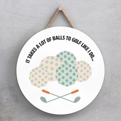 P7650 – A Lot of Balls Humor thematisierte lustige Deko-Plakette Secret Santa Geschenkidee