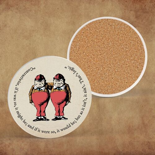 P7829 - That's Logic Alice In Wonderland Themed Illustration On Ceramic Coaster