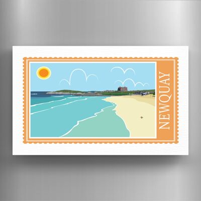 P7911 – Newquay Works Of K Pearson Seaside Town Illustration Holzmagnet